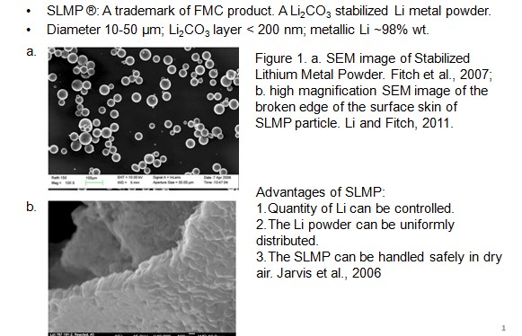 SEM Image of Stabilized Lithium Metal Powder